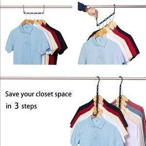 Space-saving essential organizing magic hangers pack of 5